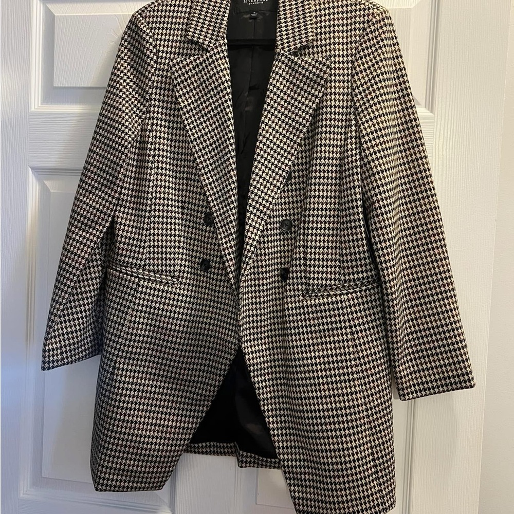 Liverpool Houndstooth Blazer - Black and White